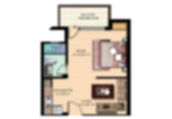 Mahindra Kharadi 3 BHK Floor Plan