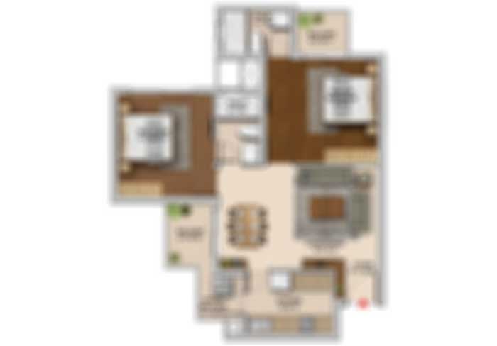 Mahindra Kharadi 4 BHK Floor Plan